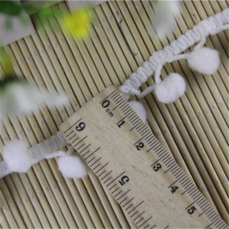 Hairball Lace 1.5Cm White Hairball Diy Crafts Decorative Clothing Accessories 1 Application Scenario