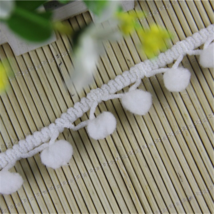 Hairball Lace 1.5Cm White Hairball Diy Crafts Decorative Clothing Accessories 1