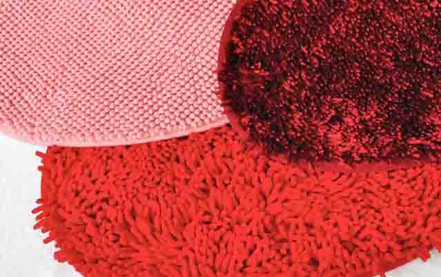 超细纤维雪尼尔心形地毯细节图