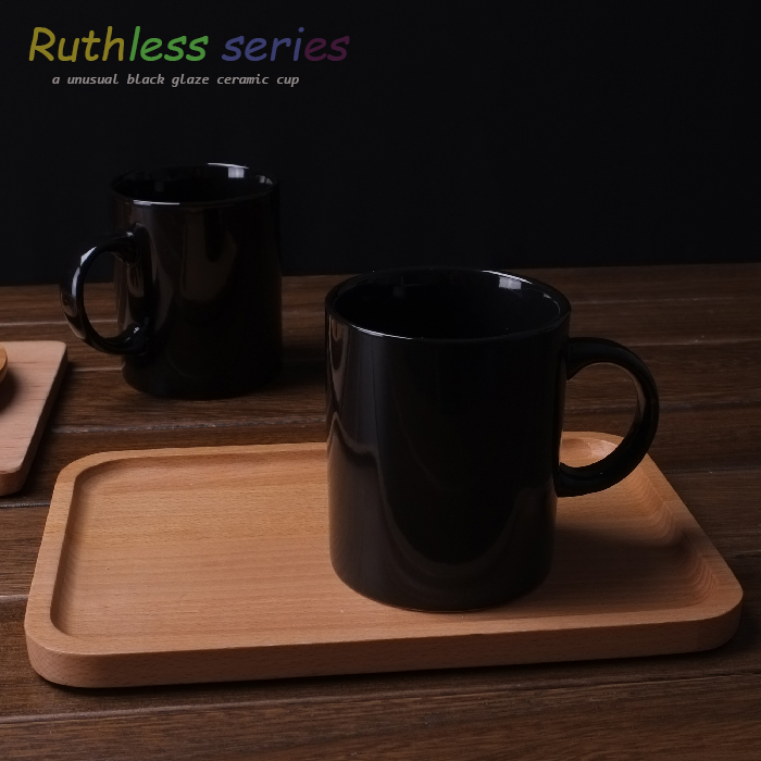 Black mugs, European coffee cups, ceramic cups, tea cups, creative water cups for the office