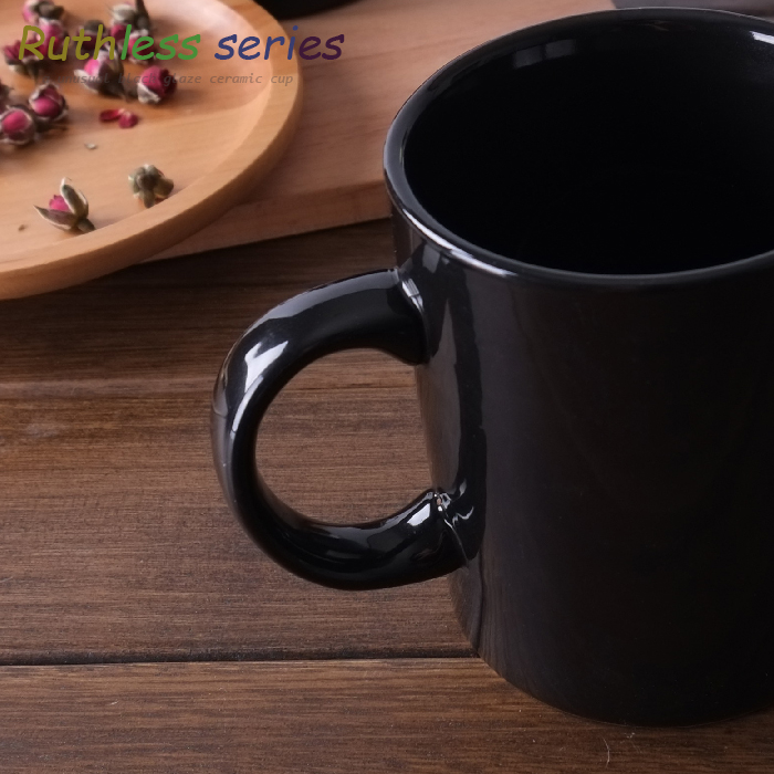 Black mugs, European coffee cups, ceramic cups, tea cups, creative water cups for the office Specification image
