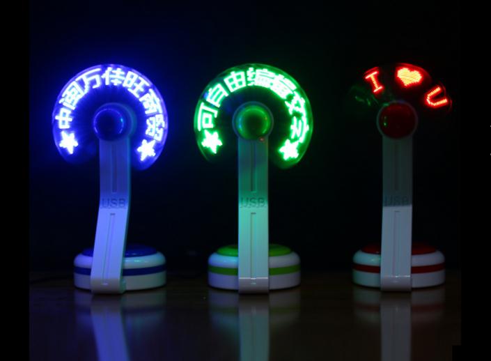 Z-shaped flash fan LED small Fan Light fan USB small fan adjustable word fan thumbnail