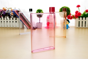 Creative A5 notebook water bottle Portable flat water bottle Hot and portable cup Specification image