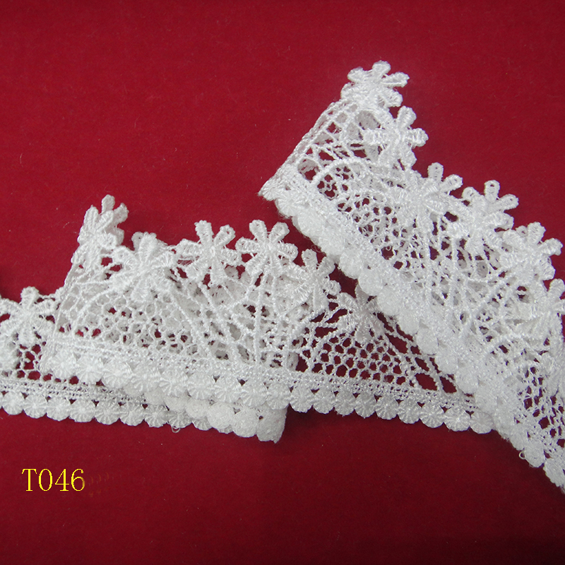 Factory direct sales of lace accessories, embroidery, water-soluble barcode lace Application Scenario