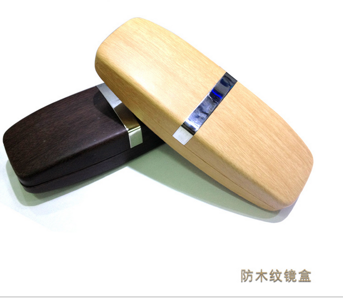 爆款！！近视镜专用 眼镜盒 防木纹 高档镜盒眼镜链眼镜夹收纳