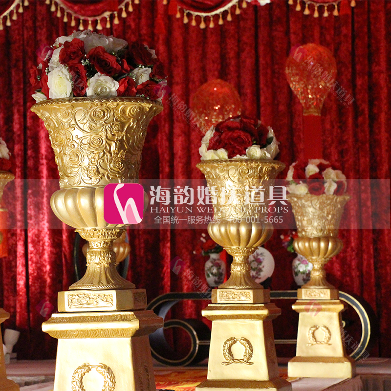 Yiwu Haiyun wedding props, decorative items, fiberglass Roman Columns, flower POTS details Picture