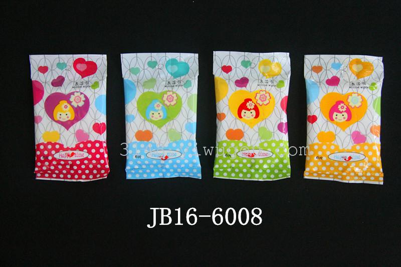 花节2016精品爱心女孩湿巾6片装