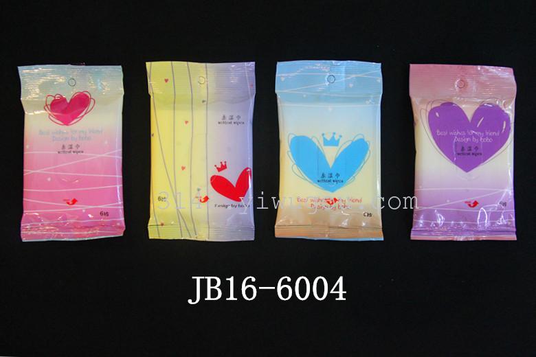 花节2016精品心形湿巾6片装