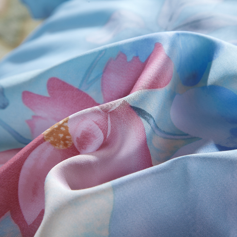 Xingmei Home Textiles' new double-sided Tencel four-piece set of bedding, duvet covers and bed sheets details Picture