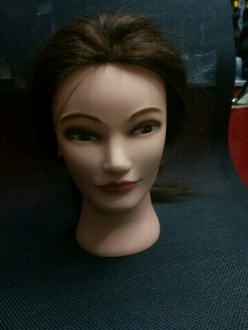Teaching head, model head, animal hair + human hair, can be dyed, permed, pulled, thumbnail