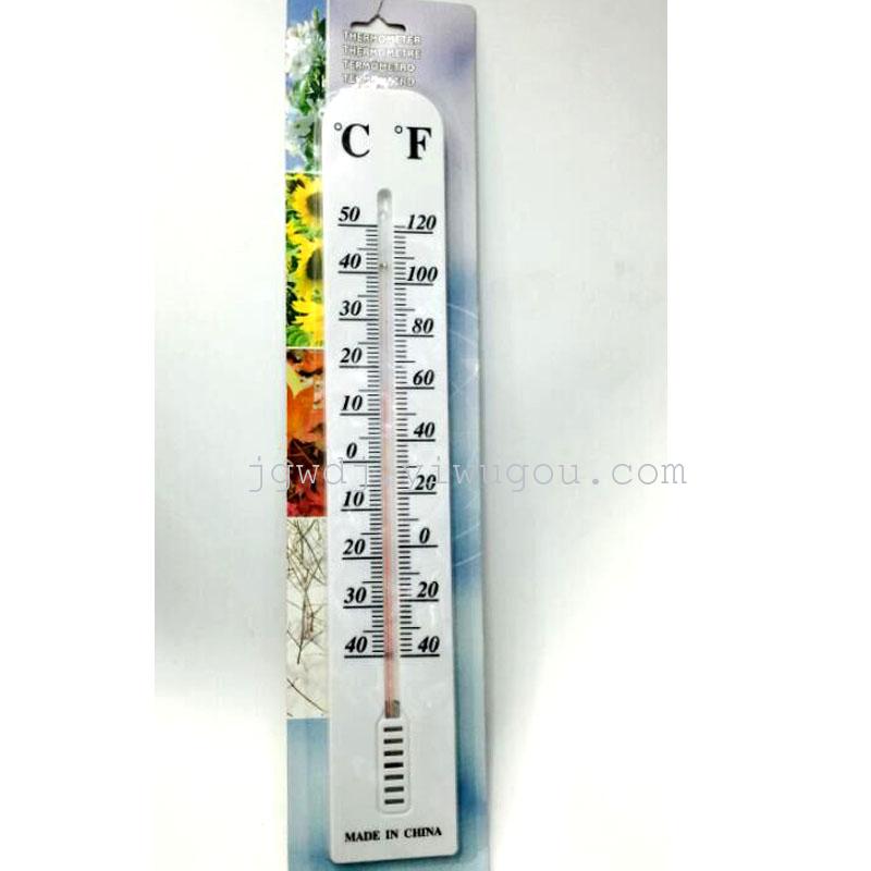 白色塑料大号室内外温度计玻璃温度计内置式家用大棚温度计细节图