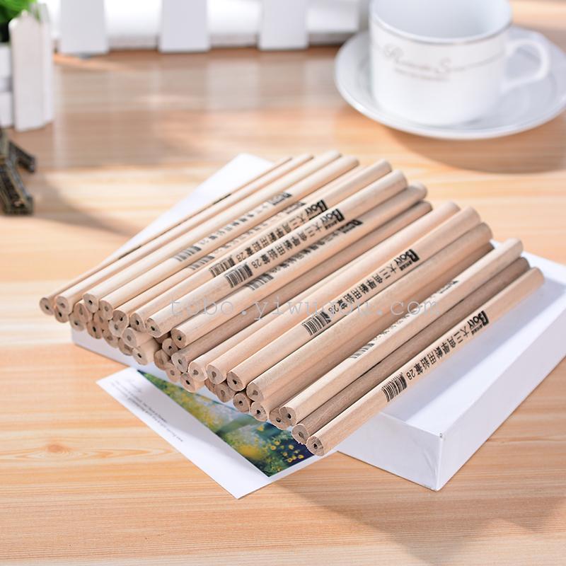 To Bo Stationery Manufacturers Direct Wholesale Original Wood Color Big Triangle Rod Hb Cylinder Correction Grip Triangle Pencil Environmental Wood Children's Writing Pen Application Scenario