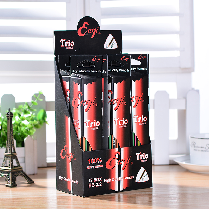 To Bo Stationery Manufacturers Direct Wholesale Softened Wood Triangle Draw Head Hb Fluorescent Paint Draw Triangle Pencil Application Scenario