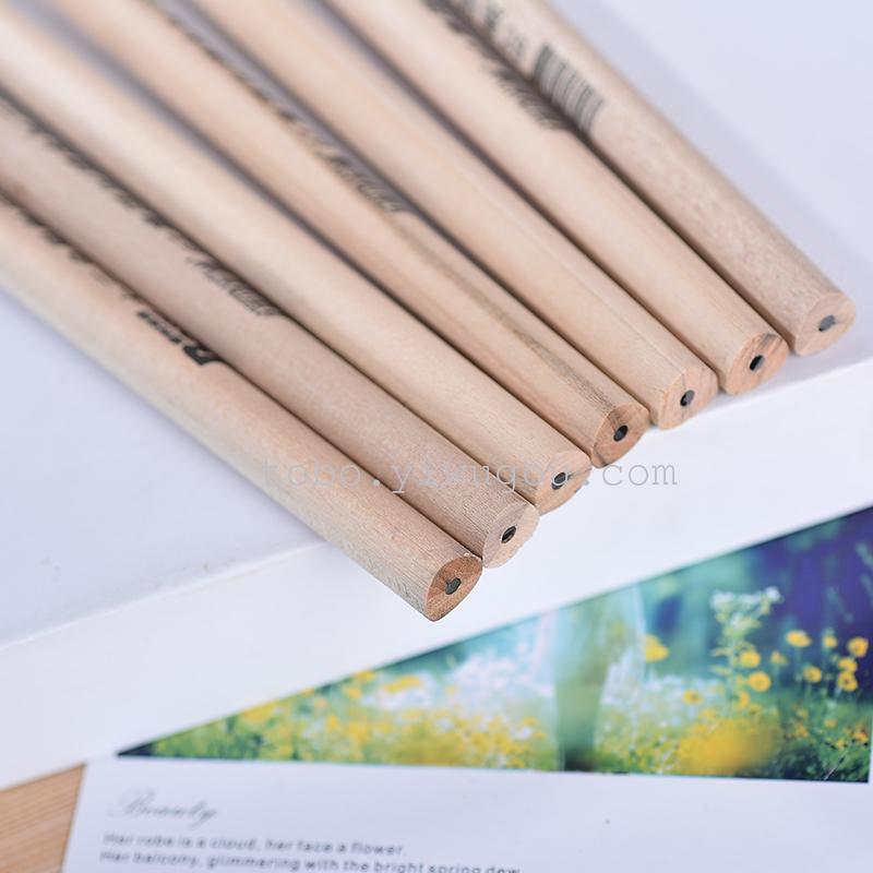 To Bo Stationery Manufacturers Direct Wholesale Original Wood Color Big Triangle Rod Hb Cylinder Correction Grip Triangle Pencil Environmental Wood Children's Writing Pen details Picture