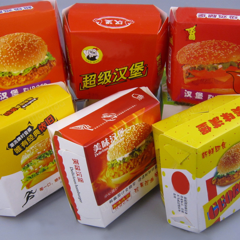 专业生产订做食品包装盒纸盒快餐盒鸡腿汉堡盒鸡块盒图