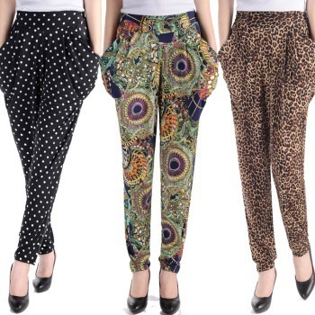 夏季中老年舒适宽松九分裤打底裤图