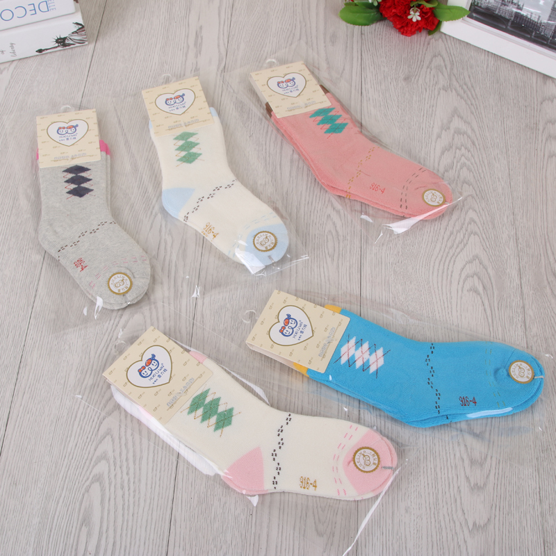 雪力娃男女儿童袜子秋冬季纯加厚保暖毛圈棉细节图