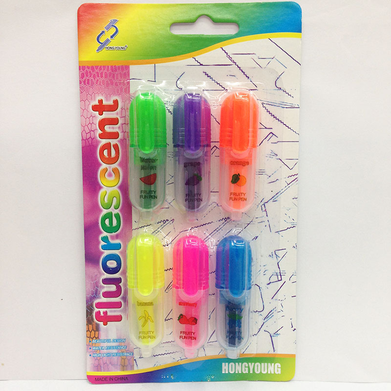 Miniature fruit-scented highlighter Pen with miniature highlighter Gift set pen