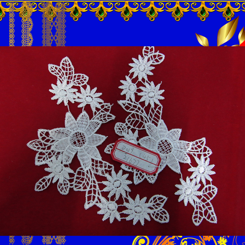 Factory direct sales of exquisite and fashionable paired leggings with polyester embroidered lace Specification image