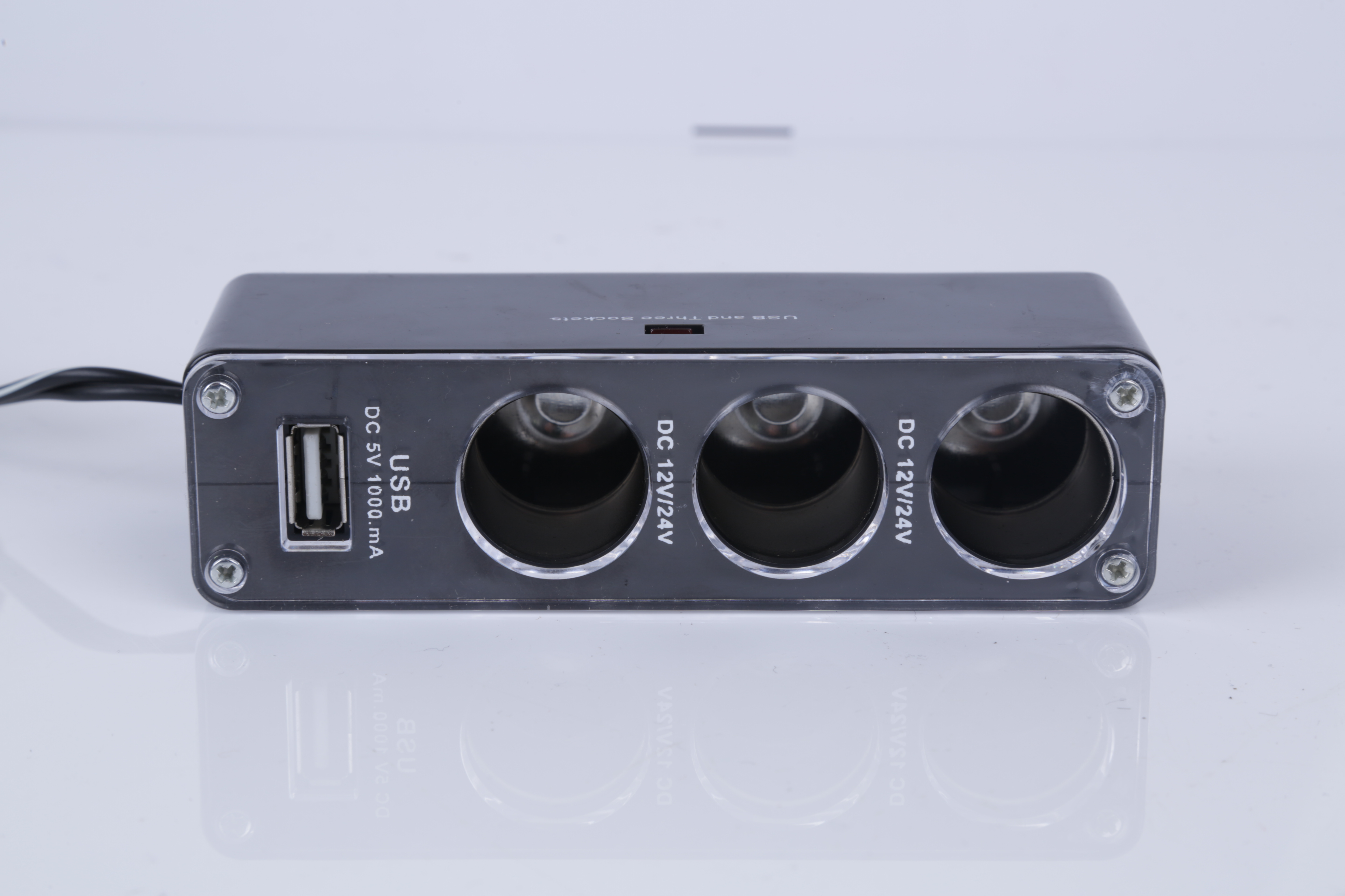 高品质12V/24V通用汽车电源插座3孔点烟器车载点烟器细节图