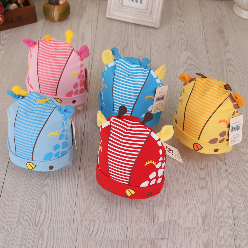 Best-selling 2016 new baby products Giraffe baby cap pure cotton jumper head cap