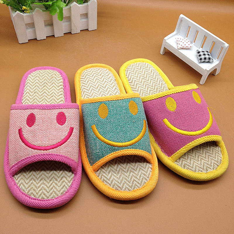 亚麻拖鞋实物图