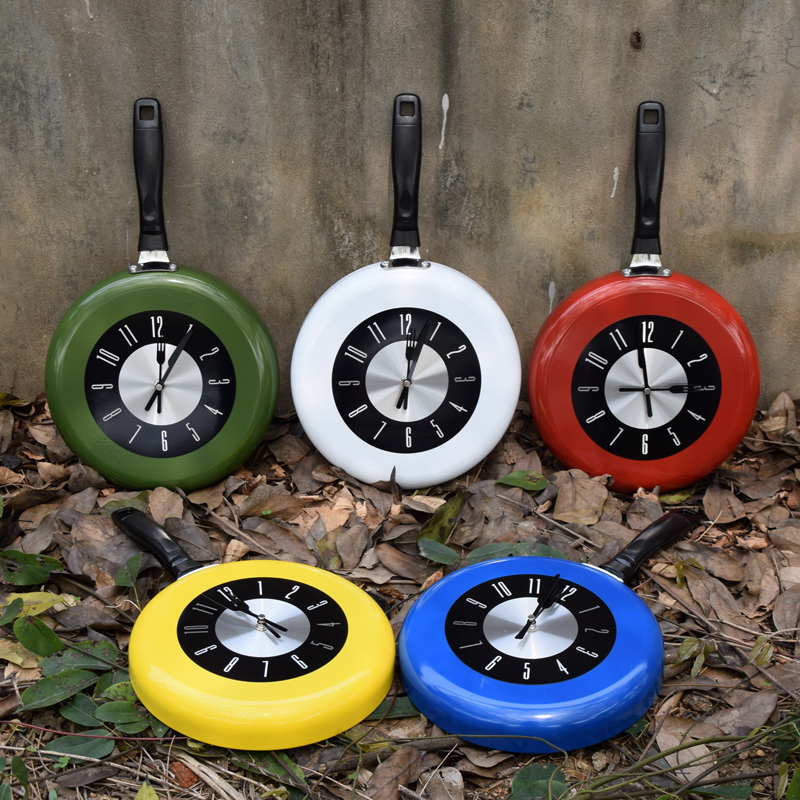 Metal clock/Creative Wall clock/Pan Wall Clock/cutlery clock
