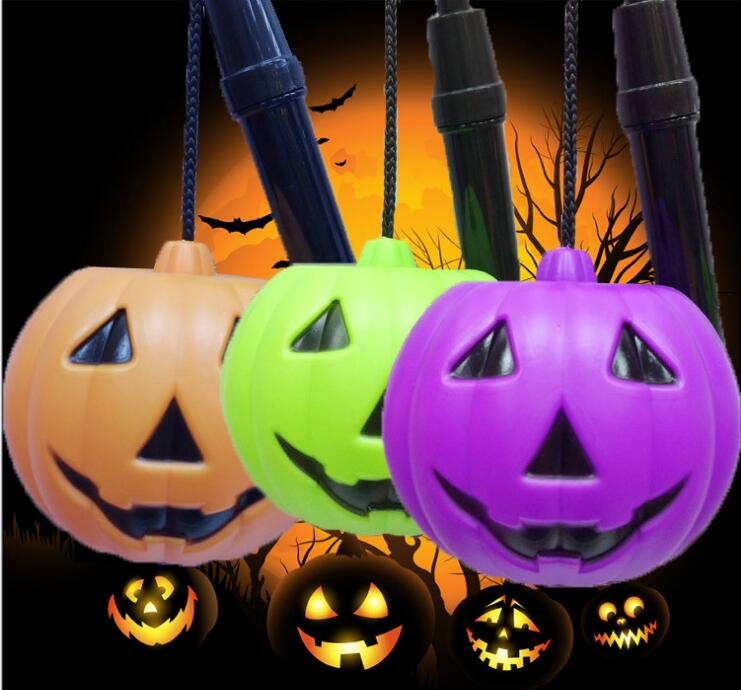 万圣节南瓜灯酒吧场景装饰道具 9cm万圣节声控南瓜