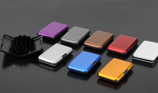 Creative aluminum alloy card box, printed aluminum metal card box, bank card box, business card box, credit card anti-magnetic card case