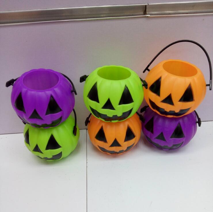 无盖鬼节南瓜桶节日礼品 创意装饰糖果玩具产品图