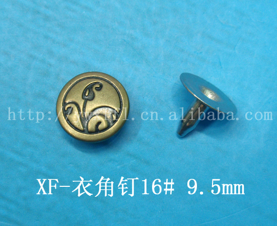 [Lift Hardware] Denim High-Grade Concave Bead Hollow Corner Nail Mother Button Clothing Accessories Application Scenario
