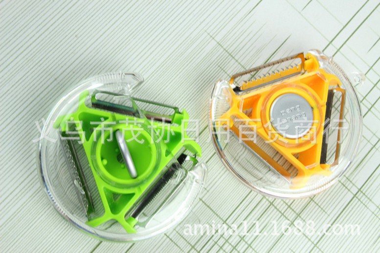 The latest creative promotional gift invincible rotary peeler three-in-one leather remover