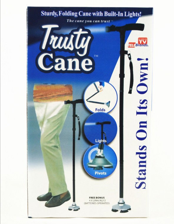 trusty cane Folding Cane with lamp telescopic Cane Unbreakable figure