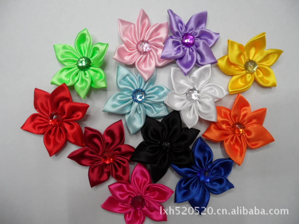 Color cloth hexagonal flower, handmade flower, bowknot thumbnail