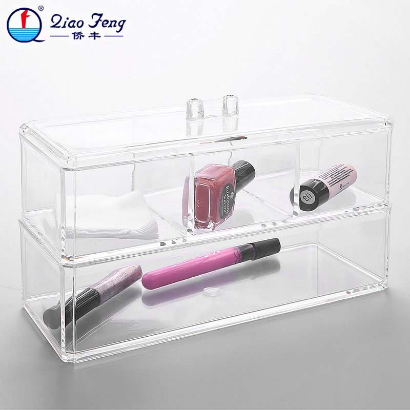 Qiaofeng cosmetics Tool Transparent crystal base make-up box/jewelry box SF-1172-1. thumbnail
