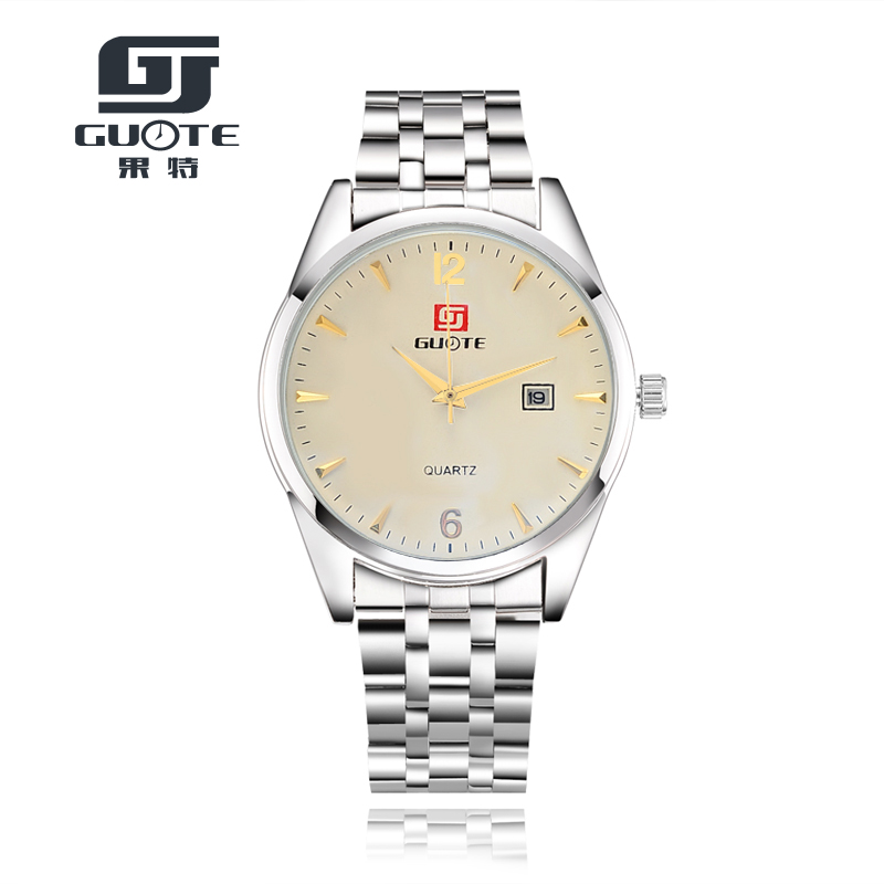 果特GUOTE男表日历手表商务休闲蓝光镜面防水表watch