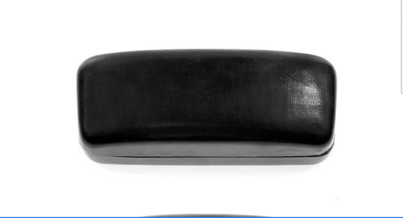 Bestseller! Xiaofang high-speed tinplate glasses case with black leather trim, high-end glasses case Specification image