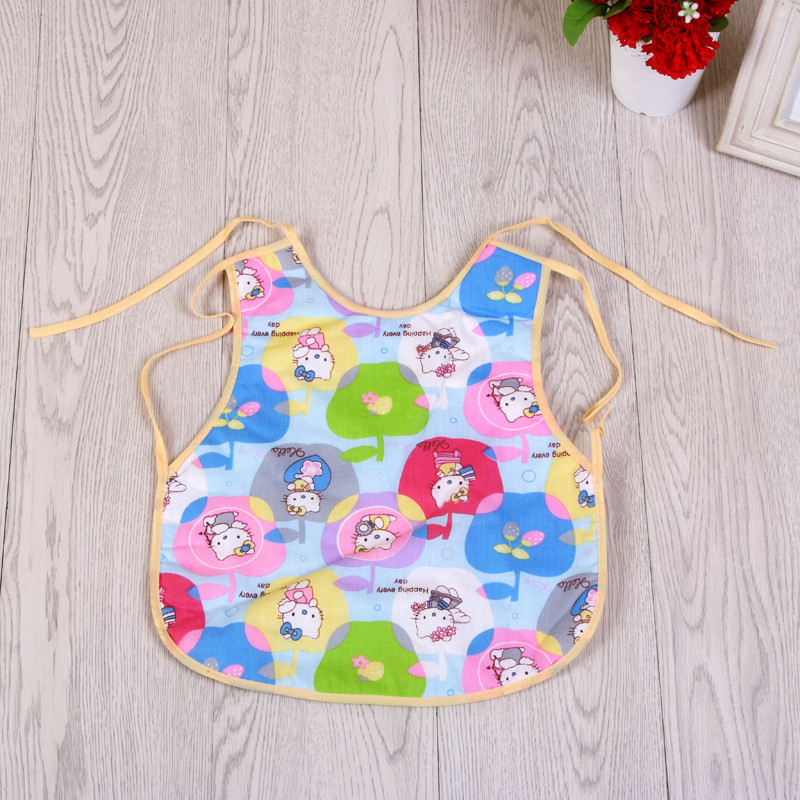 Baby color full cotton waterproof bib, big belly band, enlarged size Application Scenario