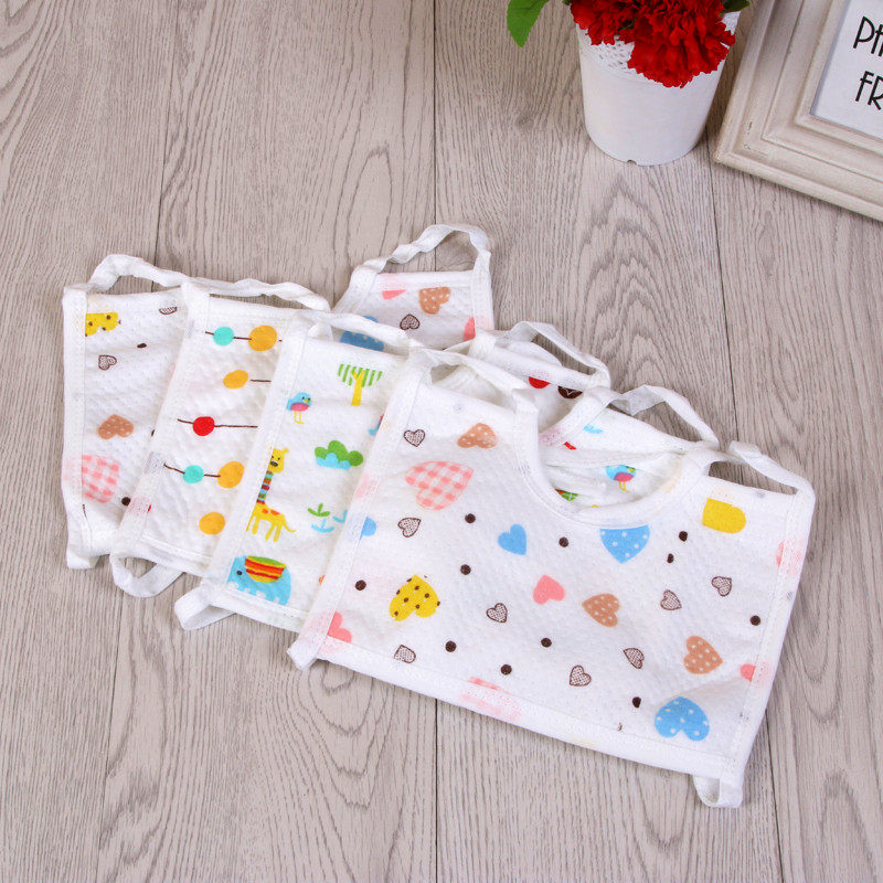 Square Pure Cotton Mask Type Fixed Bib Saliva wipes [Exclusive for Foreign Trade