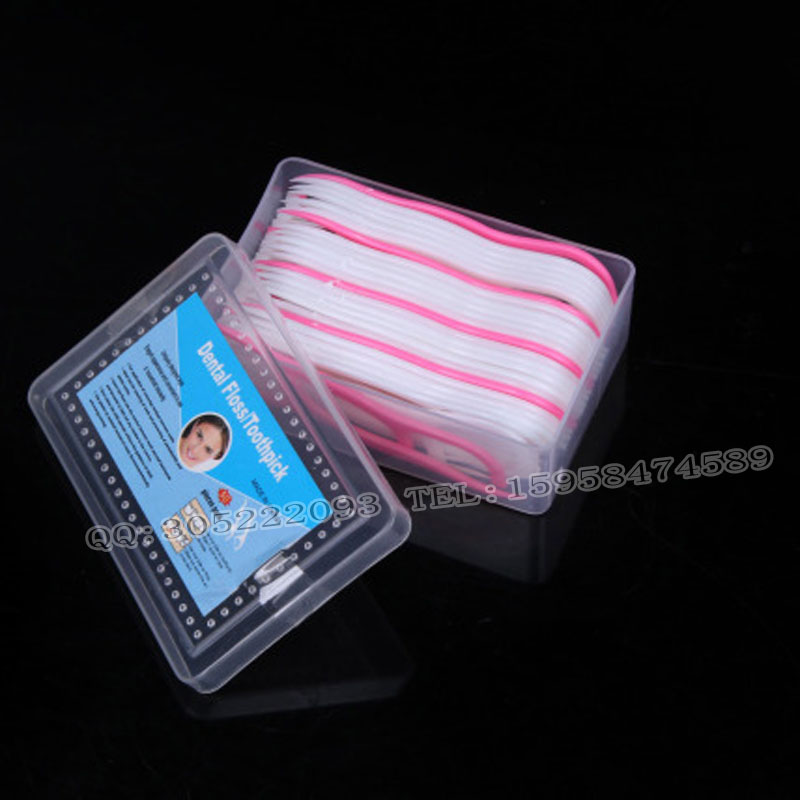 Plastic Dental Floss Box 50 Disposable Teeth Cleaning Tools details Picture