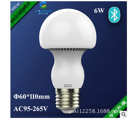 OEM processing custom new creative 6W smart Bluetooth LED bulb lamp