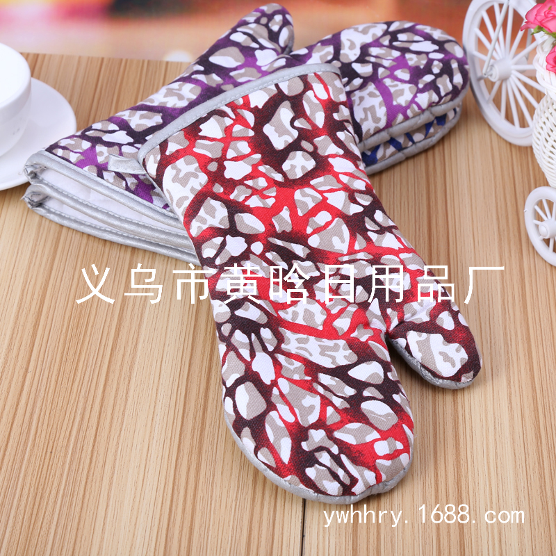 [LOVELY HOME] [hold ja] guantes aislantes 100% algodón engrosado guantes de microondas aislantes para el hogar guantes no desechables en caliente guantes de microondas anticalor details Picture