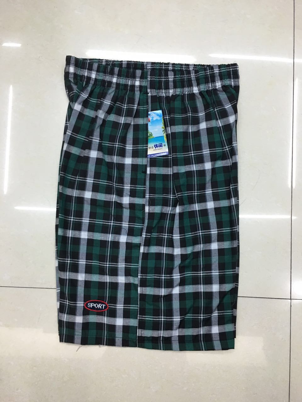Wave Dance Boxer Shorts In Five Plaid Specification drawing