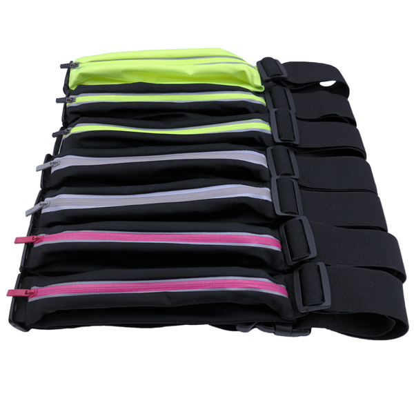 Outdoor running sports waist bag, multi-functional reflective waterproof waist bag, elastic close-fitting large capacity waist bag details Picture