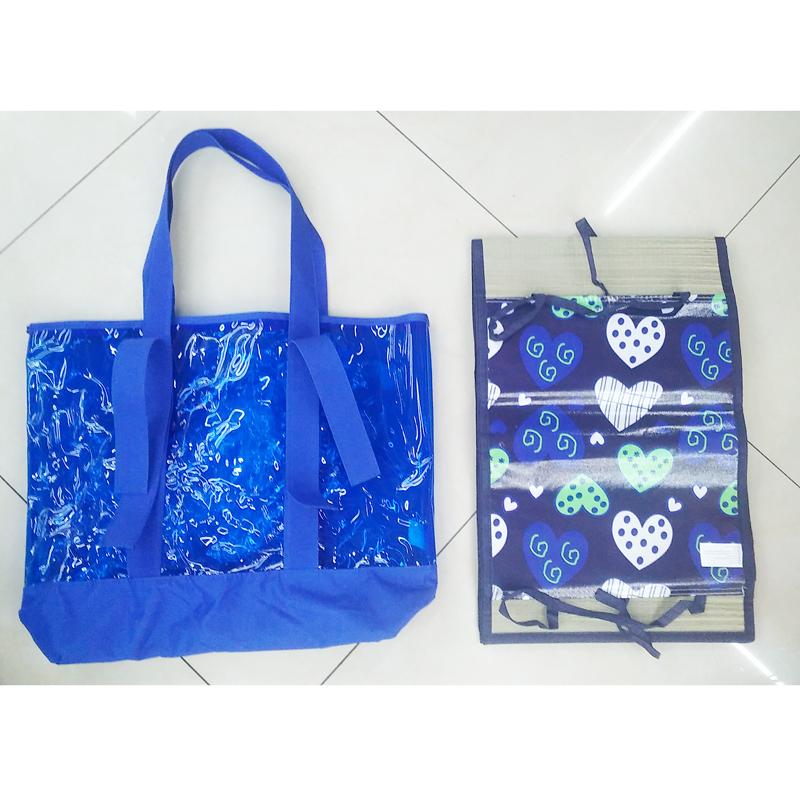 沙滩包套装沙滩席 透明沙滩包席套装产品图