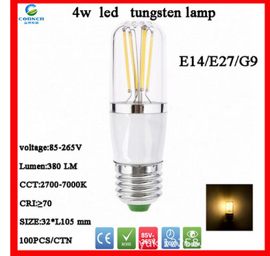 Edison led candle lamp 3W retro tungsten filament lamp