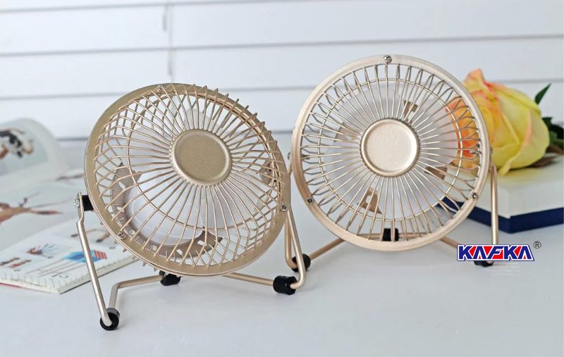 Wrought iron charging fan /USB Mini fan /4 inch wrought iron fan Specification drawing