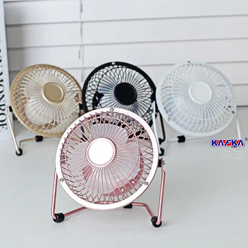 Wrought iron charging fan /USB Mini fan /4 inch wrought iron fan full figure