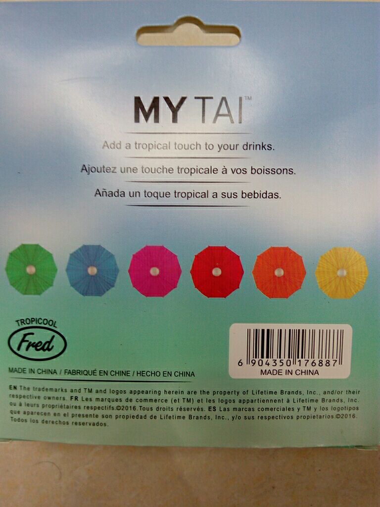 创意热销批发MY TAI伞形杯子装饰夹产品图