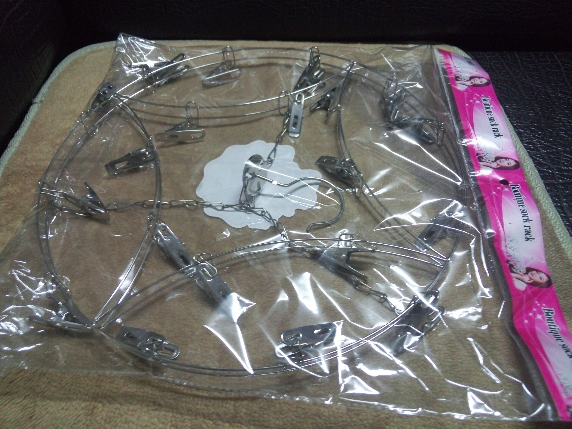 不锈钢袜架，袜夹，双层不锈钢袜夹